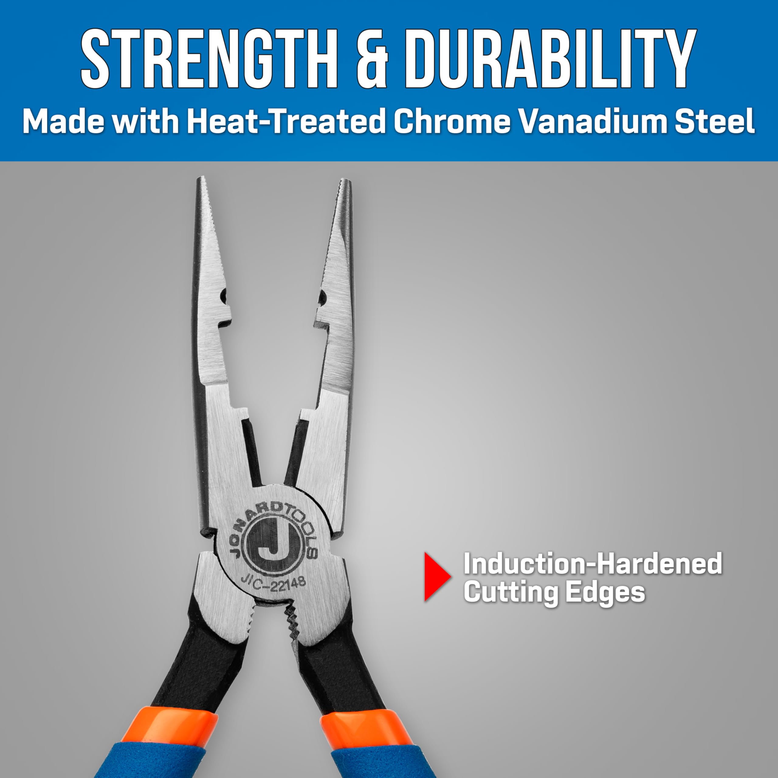 Jonard JIC-22148 Combo Crimper Long Nose Plier, Assorted color, 6