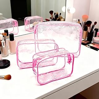 3 unids/set portátil transparente bolsa de co...