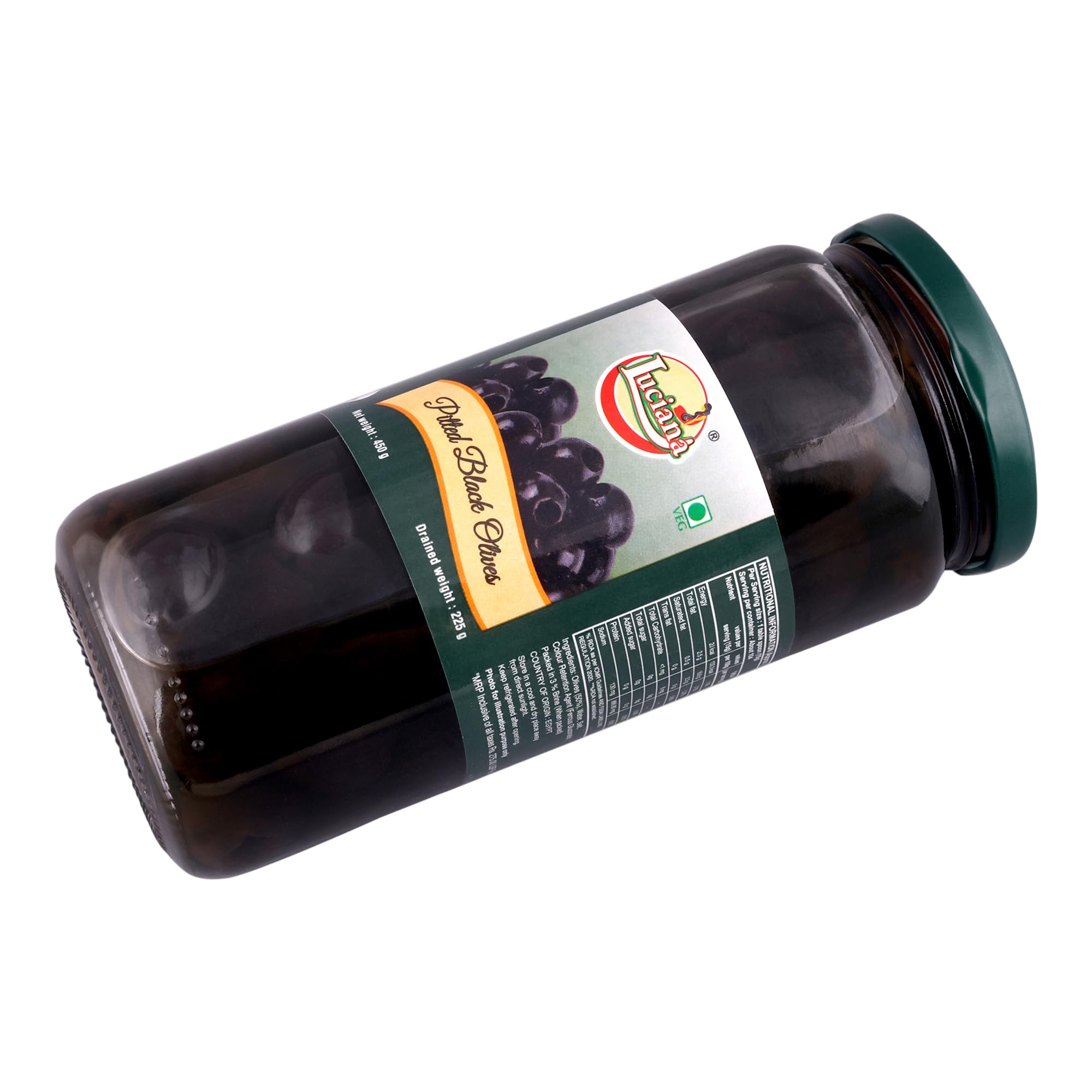 Luciana Pitted Black Olives 450g β Ready-to-Use Seedless Black Olives for Pizza, Pasta, Salads, Sandwiches, Mediterranean Recipes, Appetizers & Snacks | Convenient Vegetarian Ingredient 2
