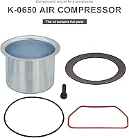 Vista 3 de Thaekuns K-0650 Kit de manguito de cilindro para compresor de aire y anillo de compresión, kits de servicio de compresor de aire de cable