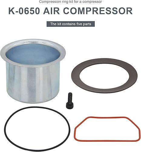 Miniatura 3 de Thaekuns K-0650 Kit de manguito de cilindro para compresor de aire y anillo de compresión, kits de servicio de compresor de aire de cable para