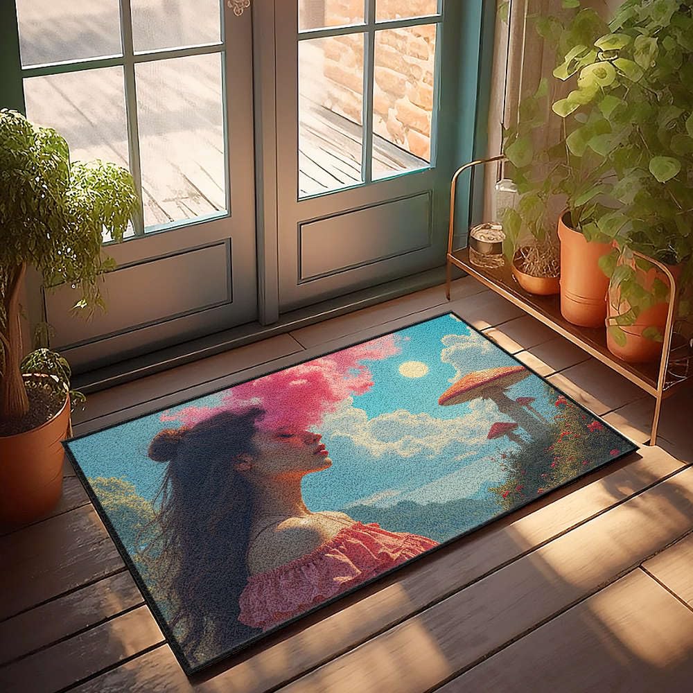 Paillasson extérieur drôle et tapis de décoration de porte d'automne 65 x 90 cm