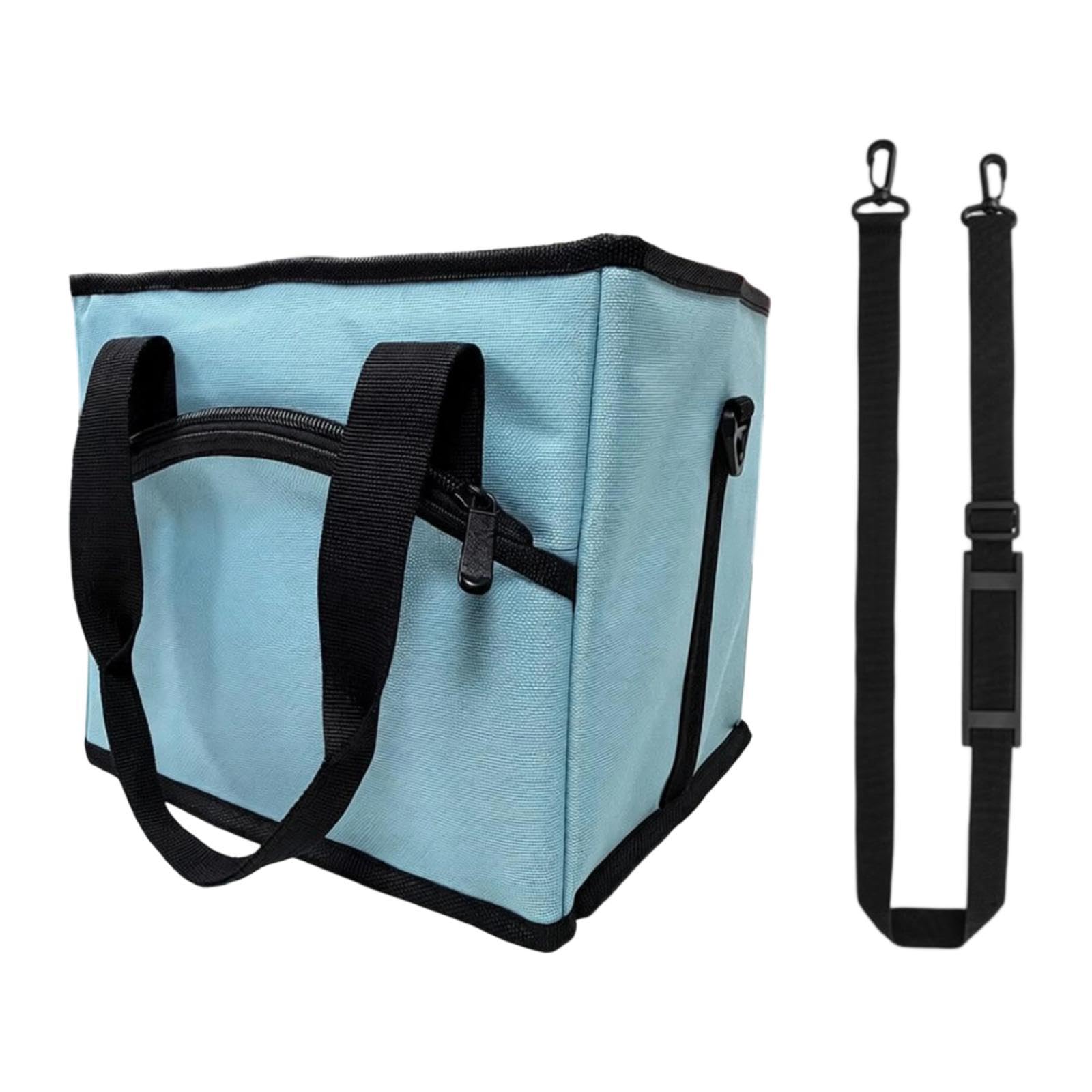 Bolsa isotérmica para Bebidas, portabotellas Resistente al Agua con Bolsillo Frontal y 4 Compartimentos para Transporte en Coche, Camping y Entrega, Azul