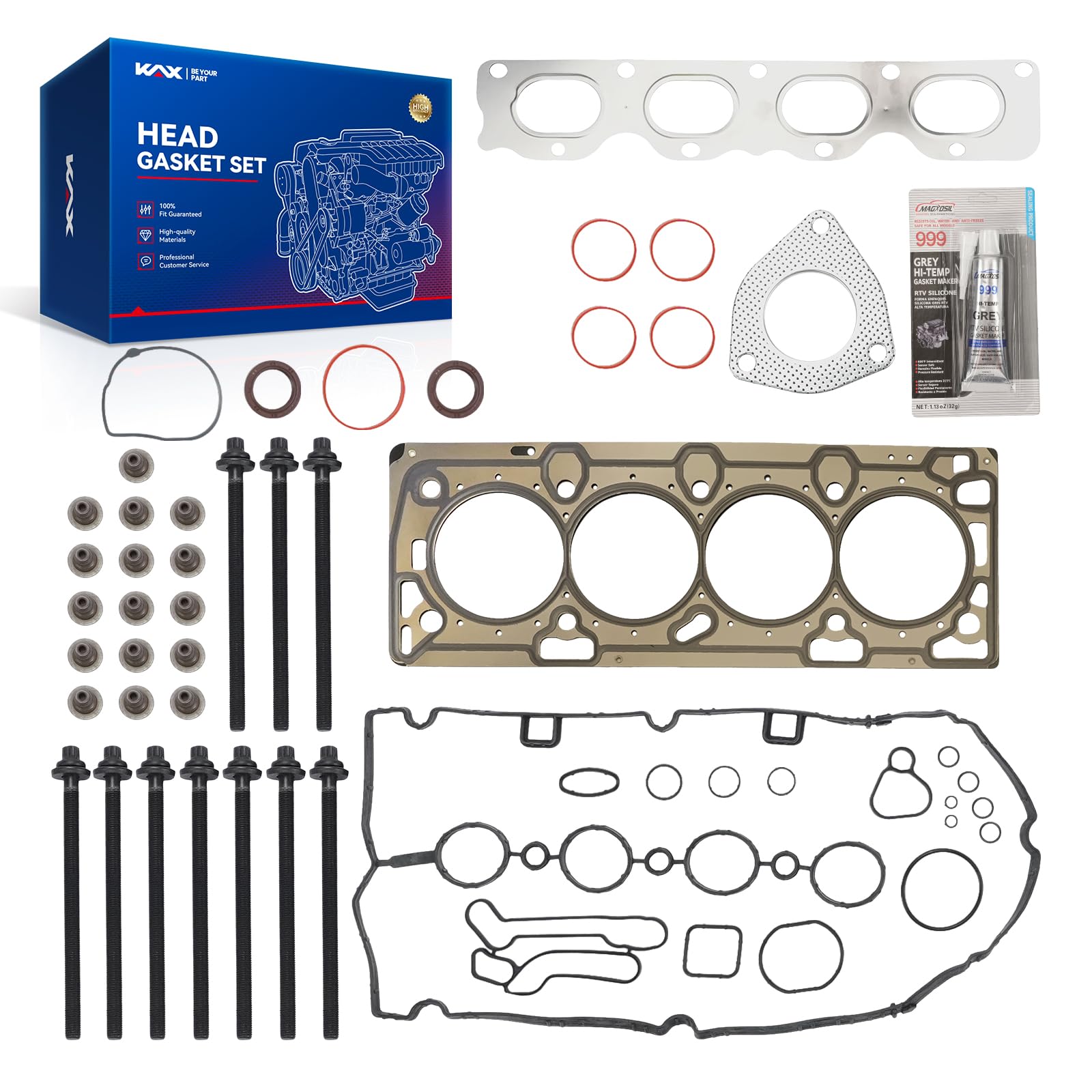 KAX Head Gasket Set for Chevy Cruze 2011-2015 1.8L, Sonic 2012-2018 1.8L