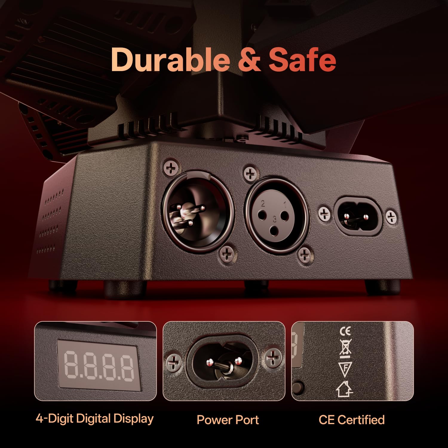 Mini Teste Mobili Luci Palcoscenico,120W LED RGBW 4 Bracci Luci Discoteca con Telecomando,Beam Moving Head Luci da Palco DMX512 Luce Stroboscopica per Festa Discoteca DJ Bar Matrimoni,1 PCS