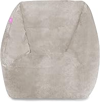 Vista 358 de Posh Creations Puf estructurado cómodo para jugar, leer y ver la televisión, Malibu Lounge, tela de lona para colorear, criaturas