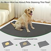 Vista 5 de ELEGX 30 almohadillas de carbón extra grandes de 31 x 47 pulgadas, con control de olor, superabsorbentes, almohadillas desechables gruesas