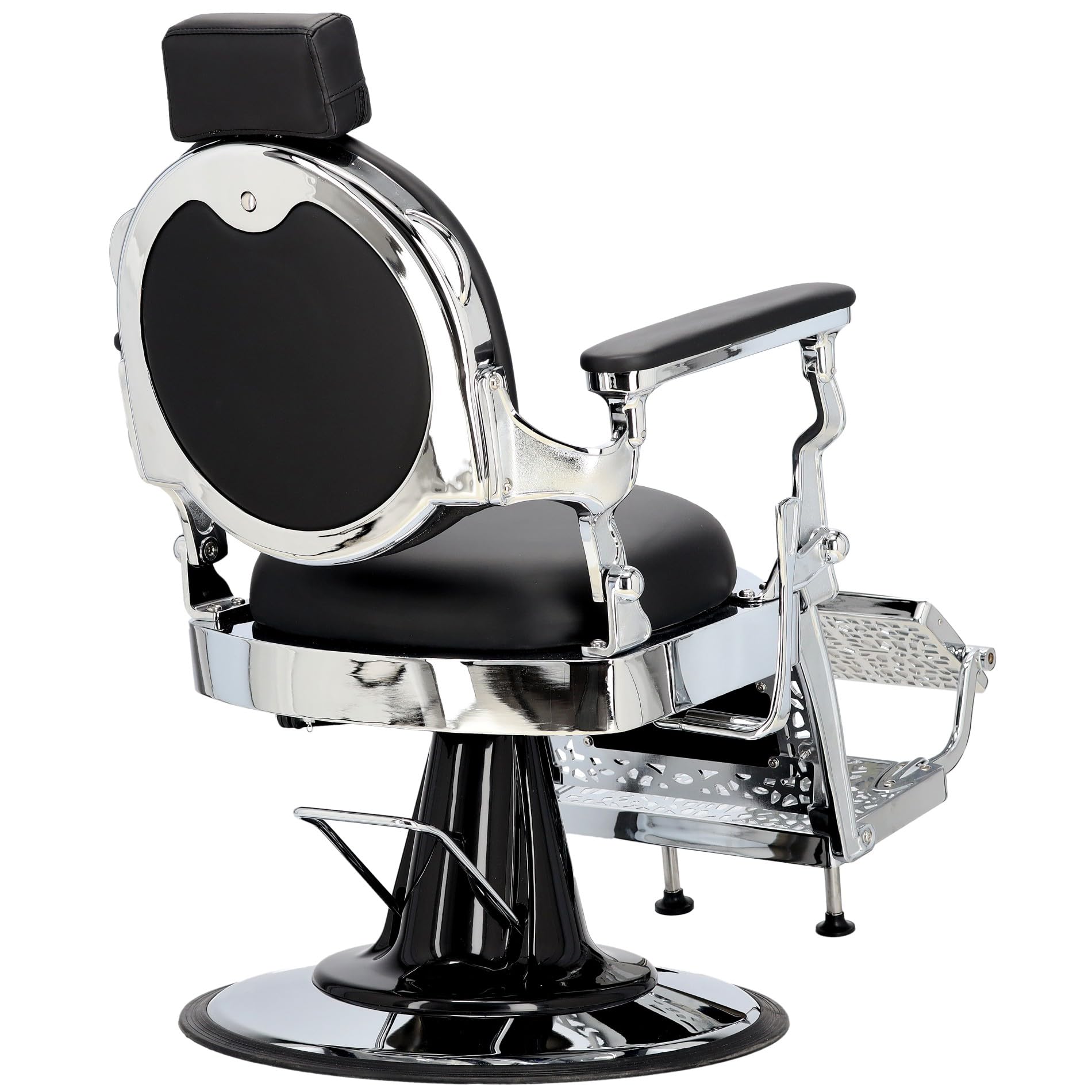 Calissimo Poltrona da barbiere parrucchiere idraulica girevole per il salone barbiere barber shop Logan Barberking