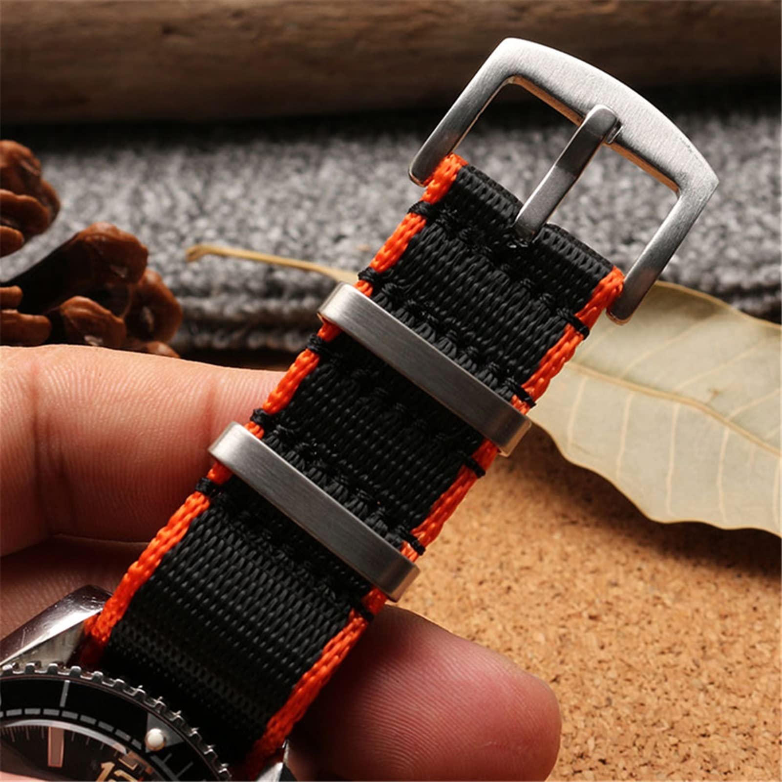 20 mm 22 mm NATO Nylongewebe Uhrenarmband Sport Militär Fallschirmband Uhrenarmband Armband für Seiko/Omega/Rolex 300 (Farbe: S04, Größe: 20 mm)