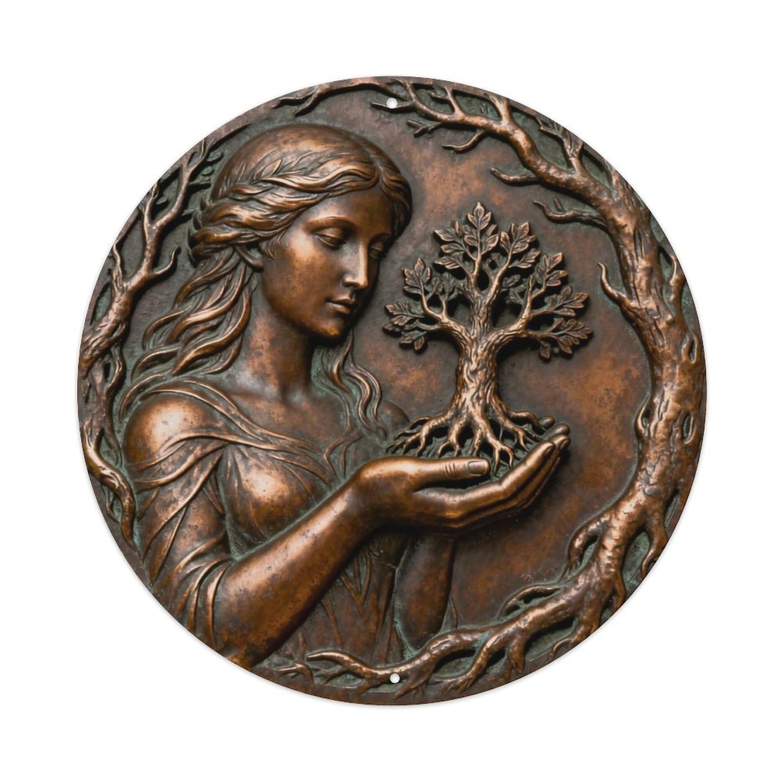 Vidarr Forest Root Norse Metal Tin Sign Plaque