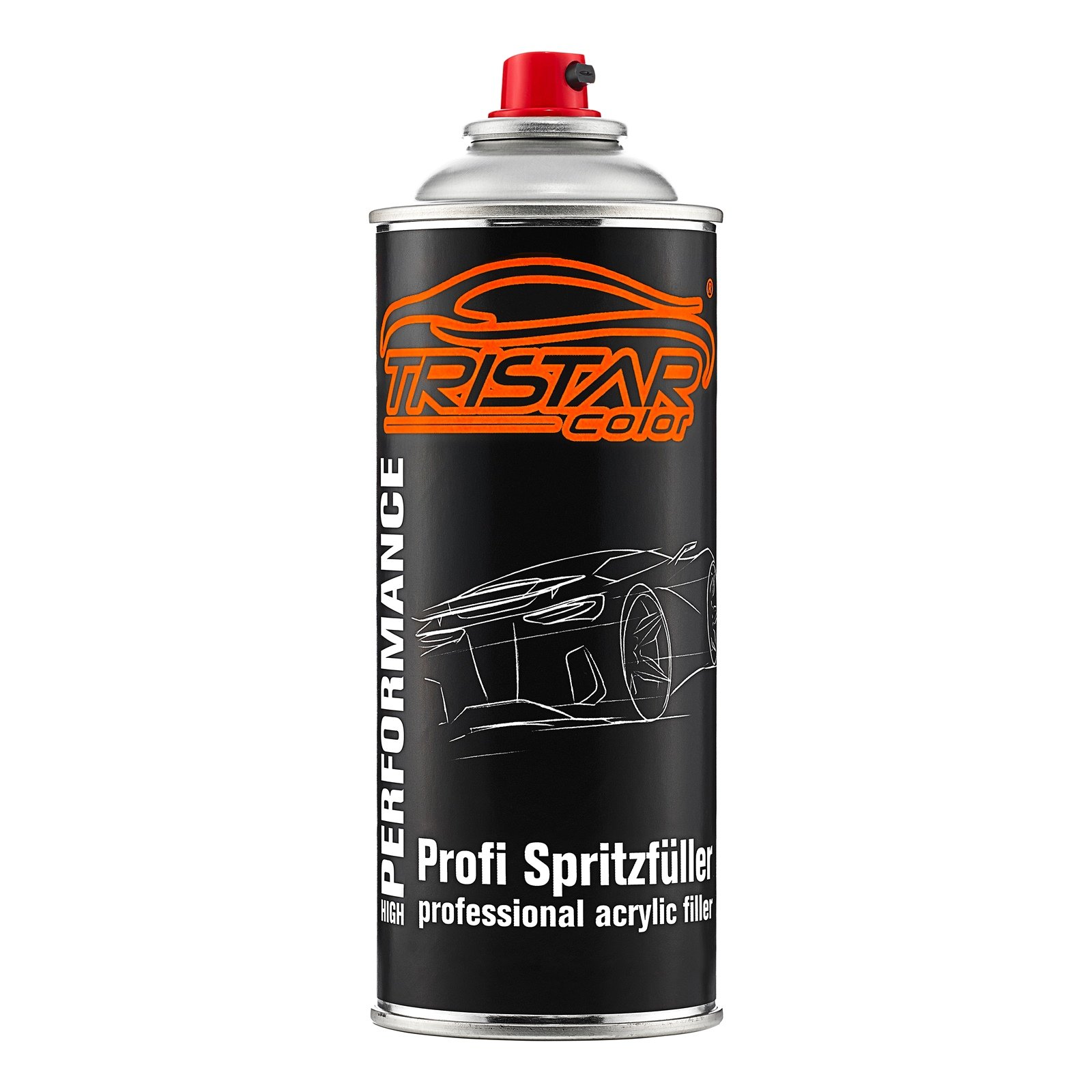 TRISTARcolor Füller Spritzfüller Haftgrund Grundierung Spritzspachtel für Autolack schwarz 5 x Spraydose 400 ml