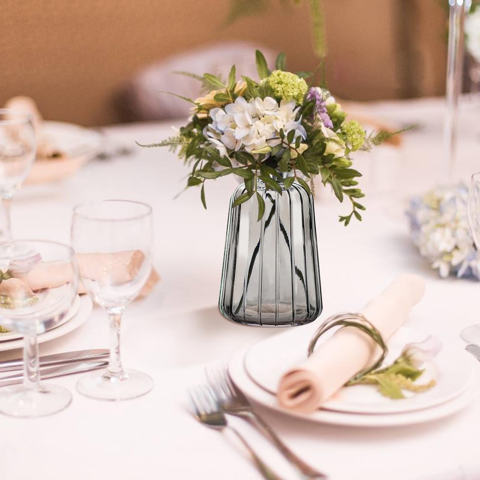 12 Kleine Blumenvasen Gewichtet – Bunt, Sturzsicher Für Tischdekoration & Events