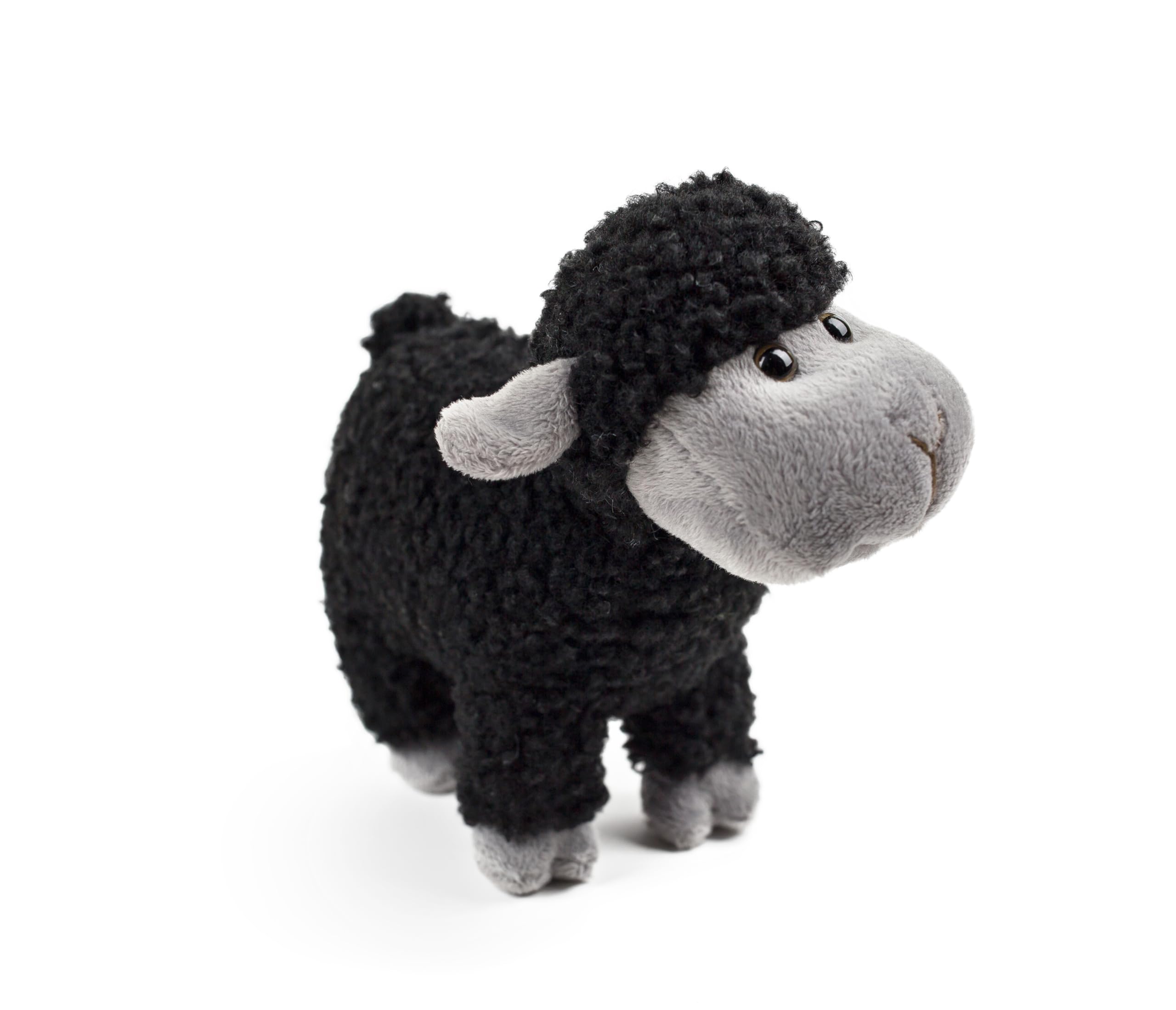 lilizzhoumax Peluche de Oveja 18cm/7” Estar de pie Oveja Lindas muñecas de Relleno de roedores Oveja Peluche Suave Relleno Juguetes De Animales Salvajes, Regalo para Amigos Y Niños muñeco Negro