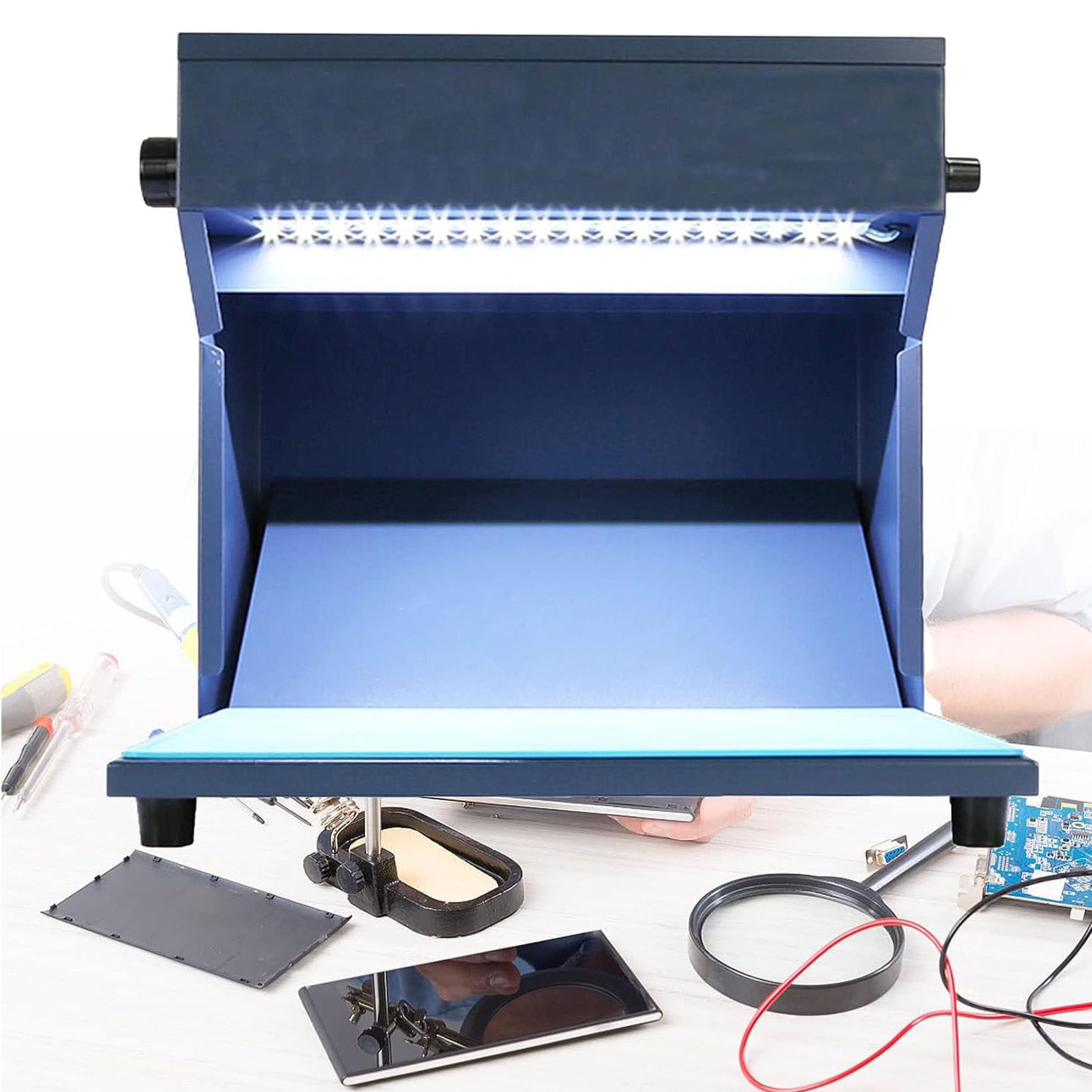 Campana de flujo laminar Flujo de aire laminar Banco de trabajo limpio Campana de flujo laminar vertical Micología Sala libre de polvo Mesa de trabajo para teléfono LCD Reparación Filtro HEPA