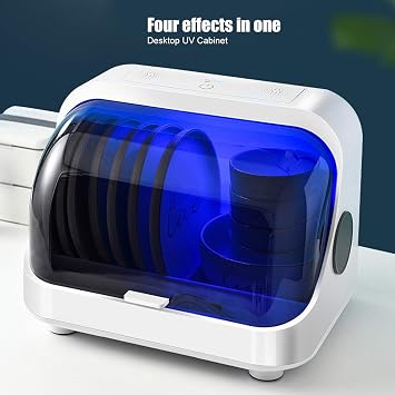 Kitchen Organizer Mini UV Cabinet Tableware Drain Rack Desktop Ultraviolet Storage Solution