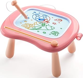 SYHLN Magnetic Drawing Board: Toys for 1 2 3 Year Old Girls Birthday Gifts Presents - Preschool Educational Learning Doodle Pad Travel Toys for Kids Baby Toddlers Age 1-3 - Pink