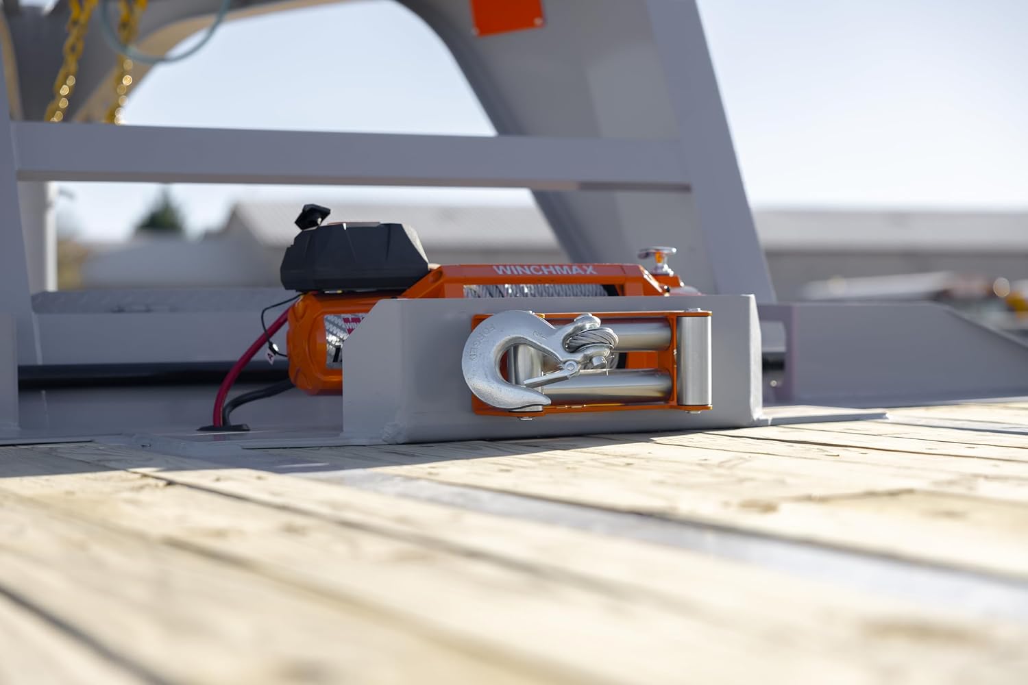 WINCHMAX 17,500lb Original Orange 12v Electric Winch, 20M (65ft) x 12mm Multi-Strand Galvanized Steel Wire Rope, Clevis Hook, Twin Wireless Remote Control
