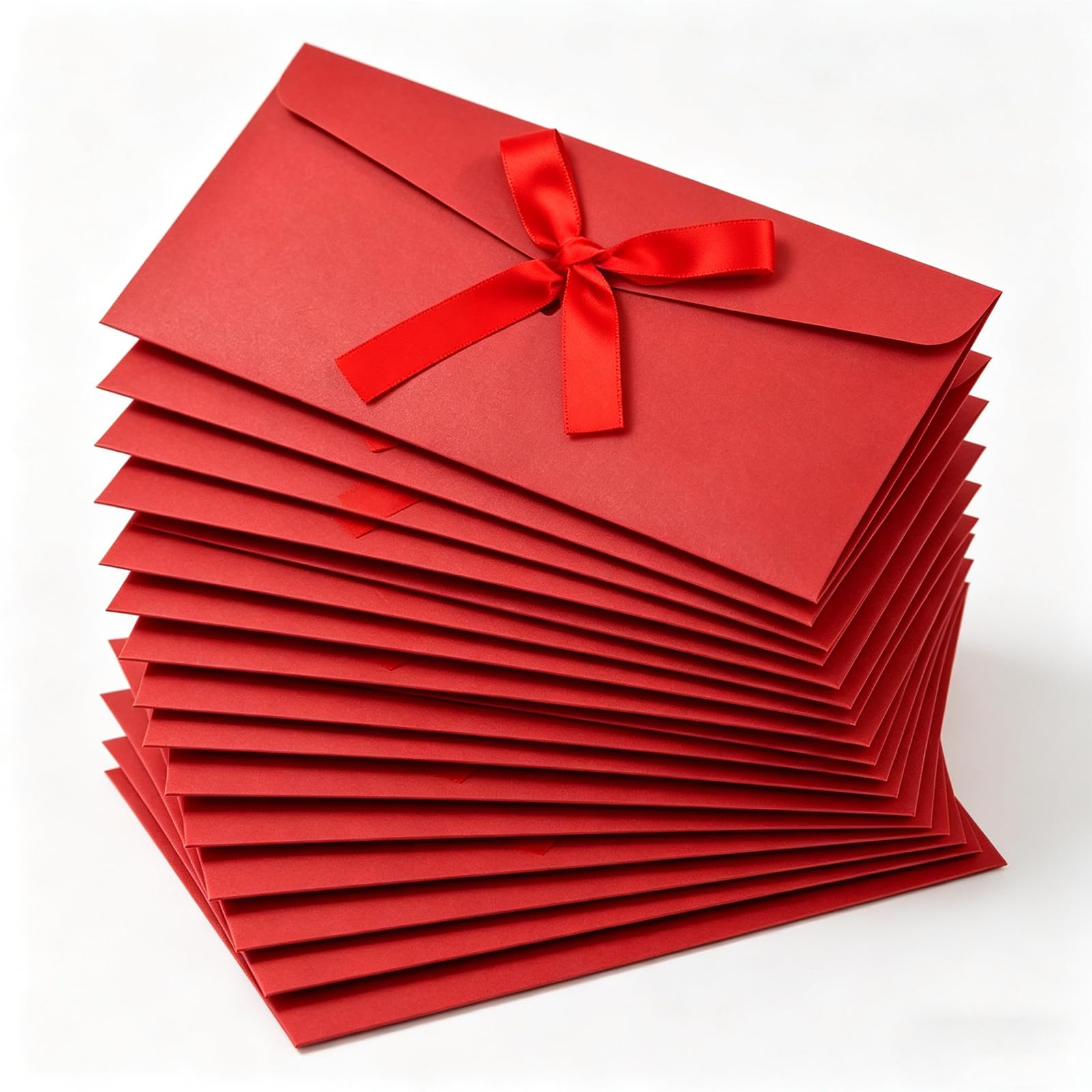 15Pcs Red Envelopes with Ribbon, Red Envelopes, Gift Envelopes