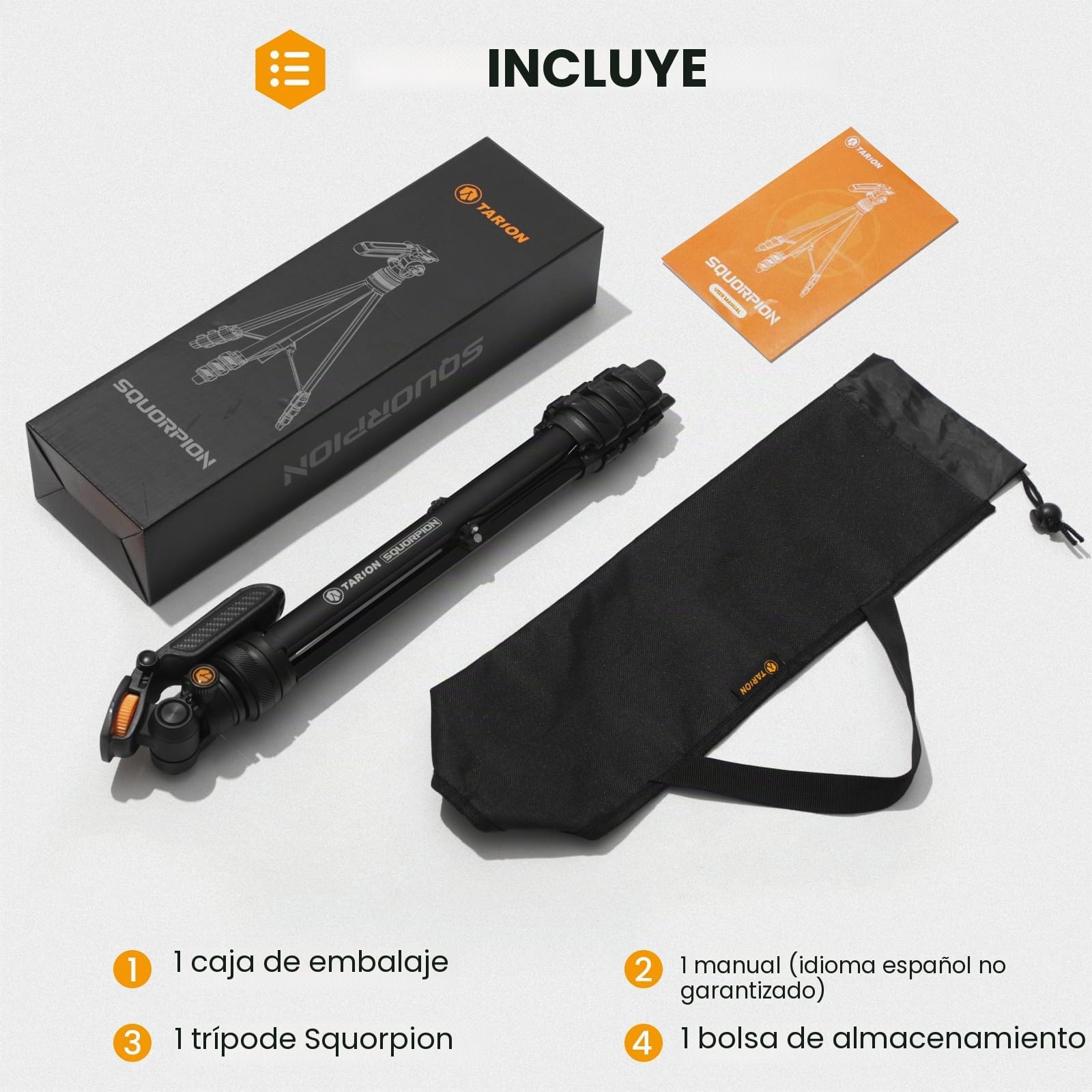 TARION Tripode Camara Reflex Compacto: Tripode para Camara Movil Viaje Tripode Fotografia Ligero con Cabezal de Trípode Desmontable y Pinza para Teléfono Móvil para DSLR Fotografico Video Vlog Stream