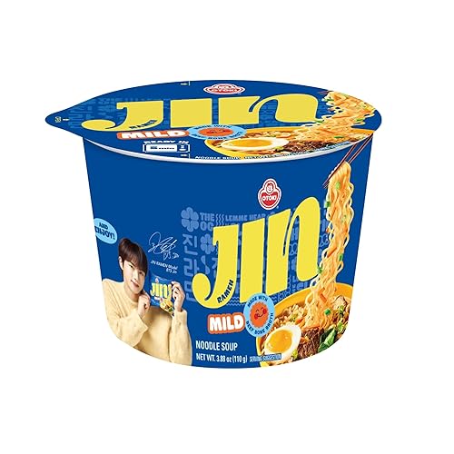 Miniatura 3 de OTOKI JIN RAMEN MILD, Fideos instantáneos estilo coreano, sabor rico, tazón de taza instantánea Ramen, mejor sabor gourmet, sabor gourmet