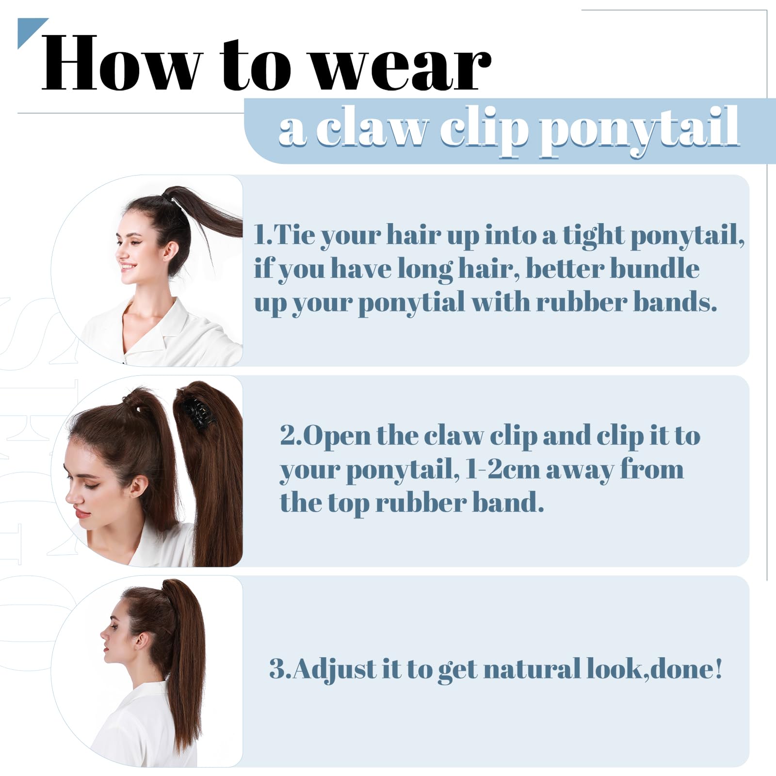 SEGO Extension Coda Capelli Veri Biondi Clip Pinza Cavallo Ponytail Naturale Remy Human Hair Lisci Umani Fascia Unica 55 cm(120 g) #1 Jet Nero