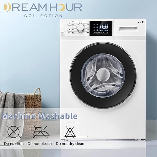 Miniatura 7 de Cubrecolchón de tamaño matrimonial grueso y transpirable, suave y acolchado, con bolsillo profundo que se adapta a 8-18 pulgadas (54 x 75 pulgadas,