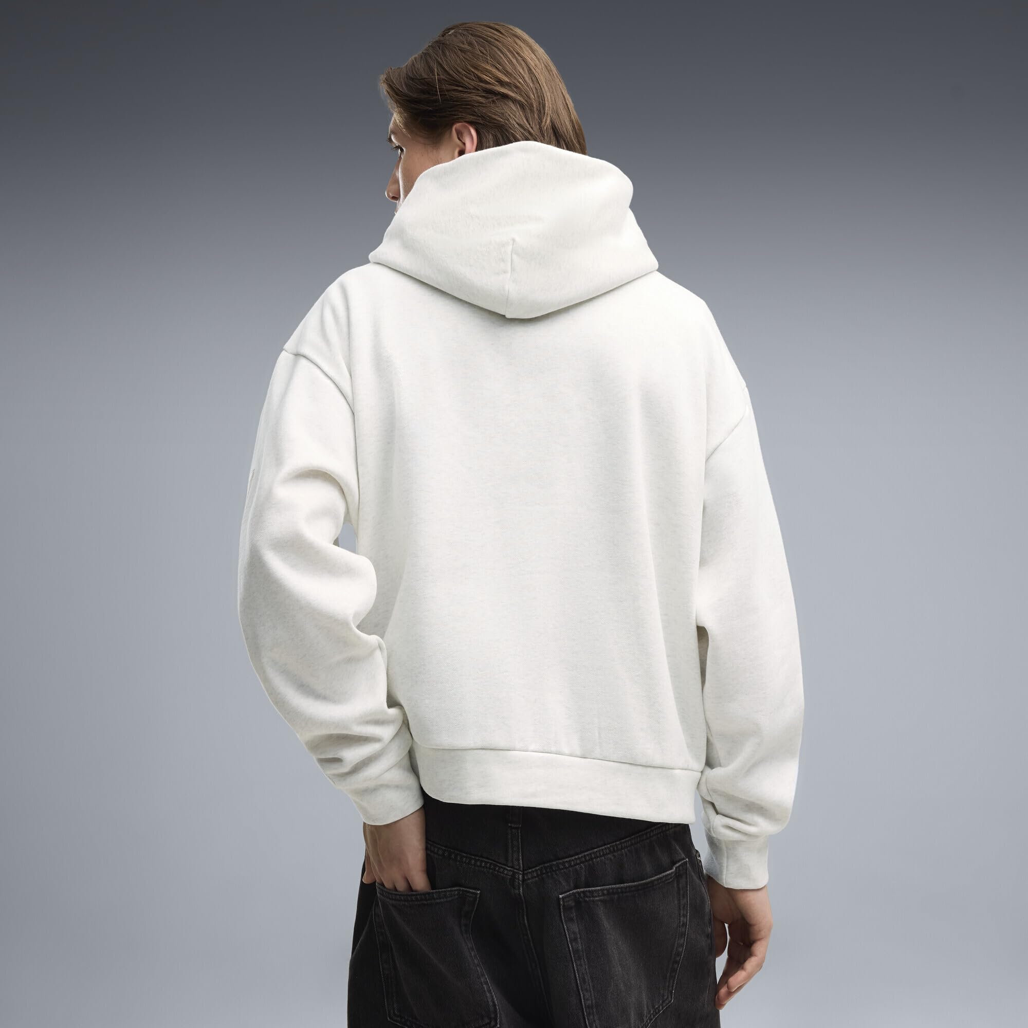 PUMA Sudadera con Capucha Estampada de Felpa Sport Boxy Hombre