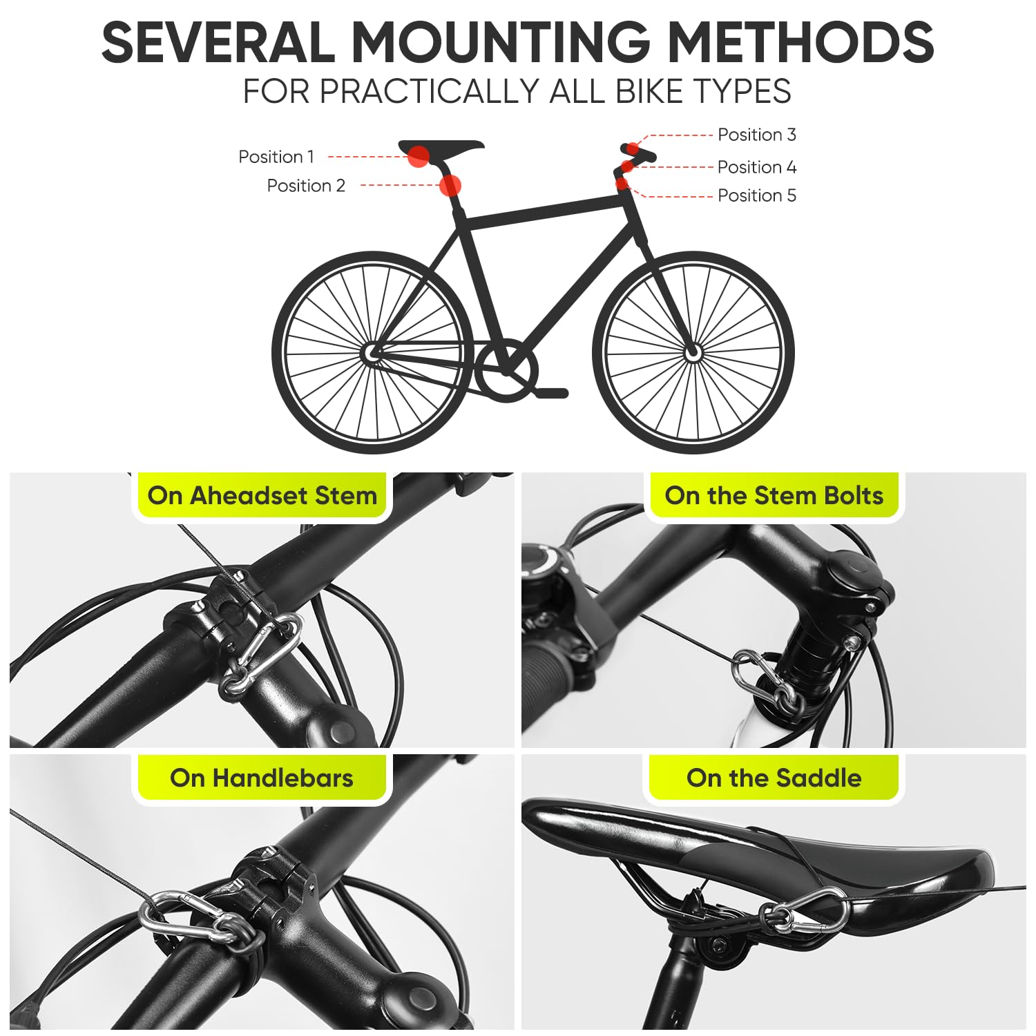 Aoreun Fahrrad Abschleppseil 2m - Einziehbarer Zugseil Für Kinder & Erwachsene