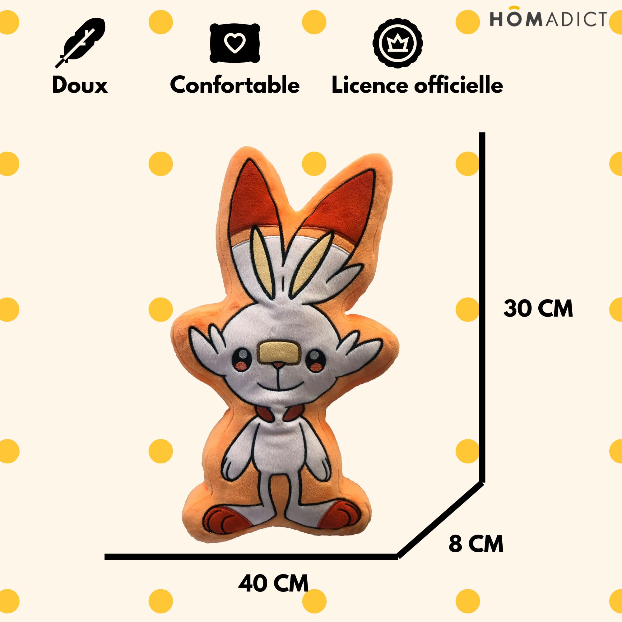 Lyo Pokemon prenium poduszka Scorbunny 40 cm