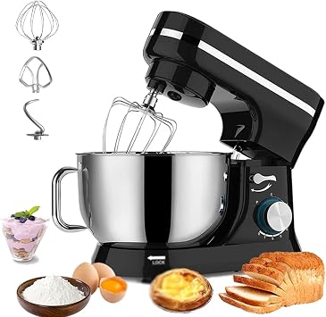5QT Stand Mixer, 8+P Speed Tilt-Head Kitchen Electric Mixer, 1000W Food Mixer With Stainless Steel Bowl, Dough Hook, Beater, Splash Guard, Compact Dough Mixer, For Home Cooks