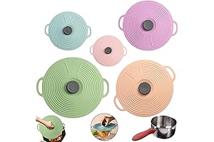 Universal 5 Piece Silicone Lid Set: Universal 5 Piece Silicone Lid Set:...