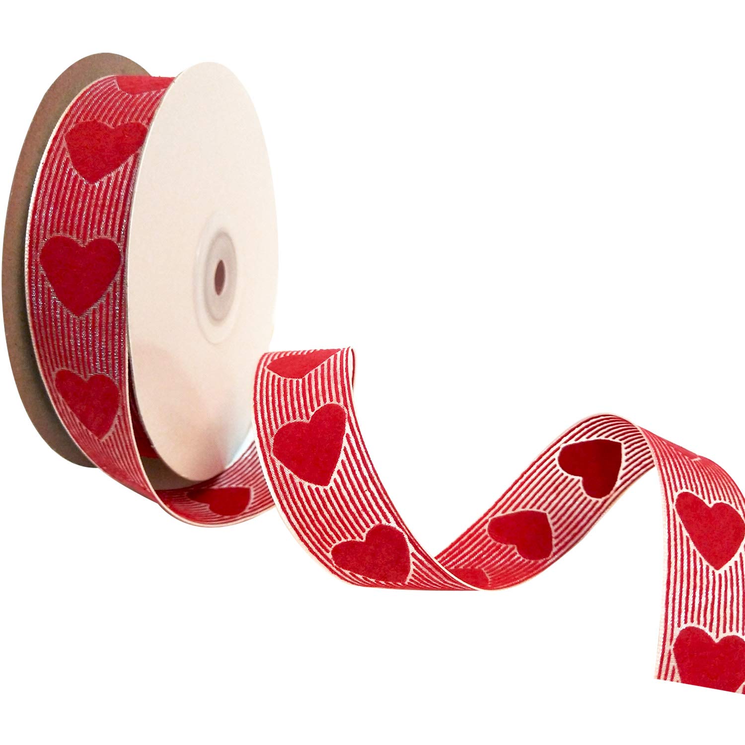 llxieym21.8 Yards Valentine's Day Ribbons Heart Ribbons for Valentine's Day Wedding Decoration DIY Crafts