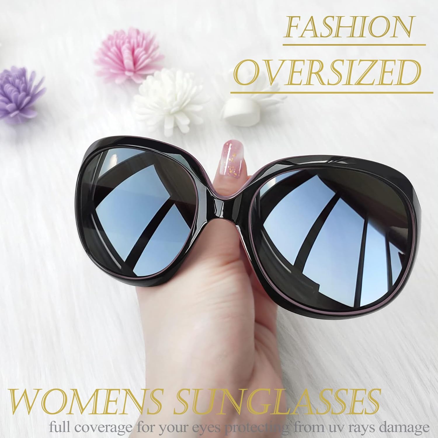 Joopin Oversized Sunglasses Womens Trendy Polarized Large Driving Sun Glasses Ladies UV Protective Big Sunnies Shades - Image 3