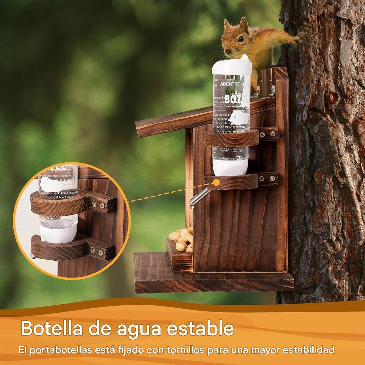 Eichhörnchen-Futterhaus Holz-Wandmontage Eichhörnchen-Futterbox