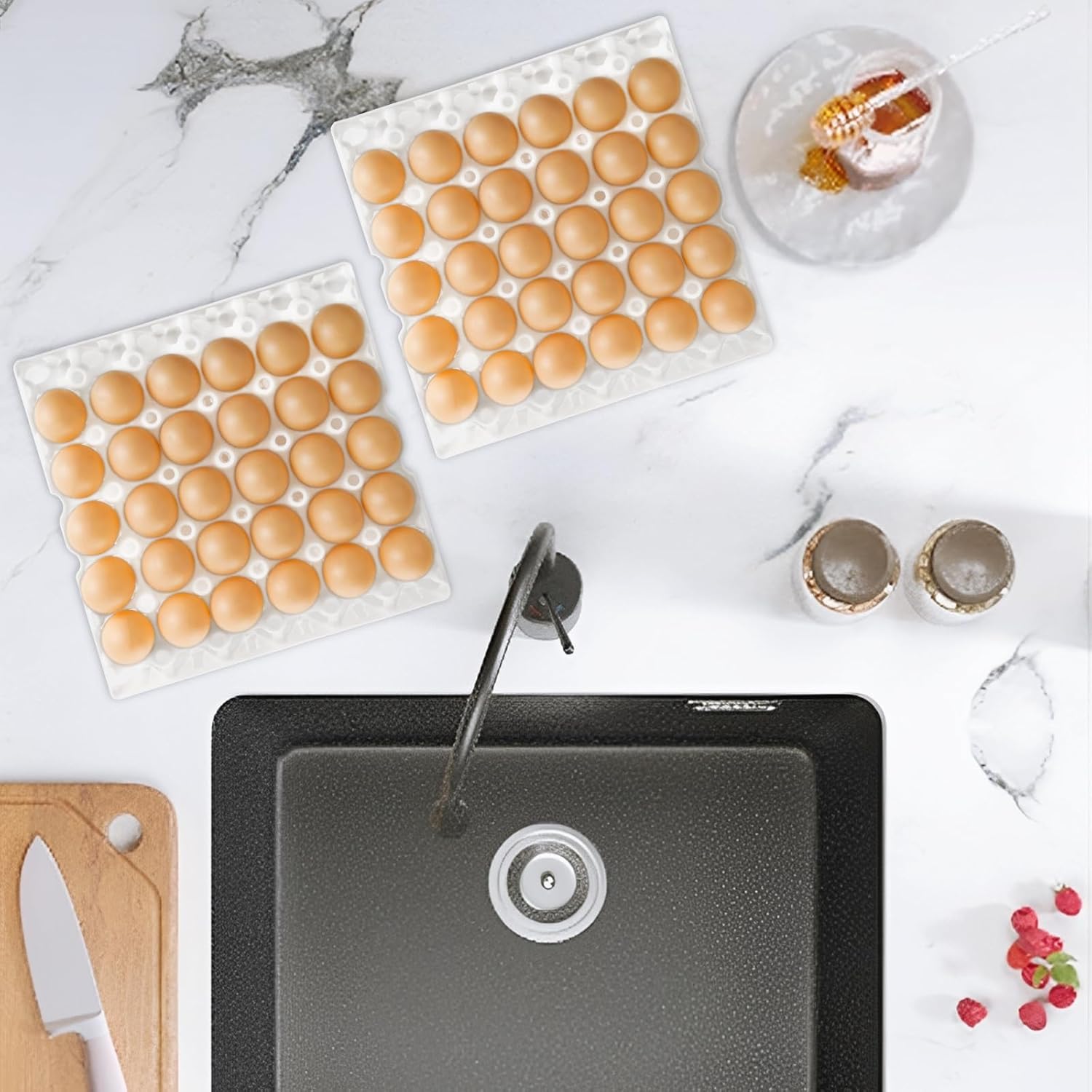 12 Pack Plastic Egg Tray Egg Crates, Stackable Egg Cartons Flats Each Holds 30 Egg Flats, Bulk Egg Trays for Home Chicken Farmers to Packing, Storage, Shipping Eggs - White