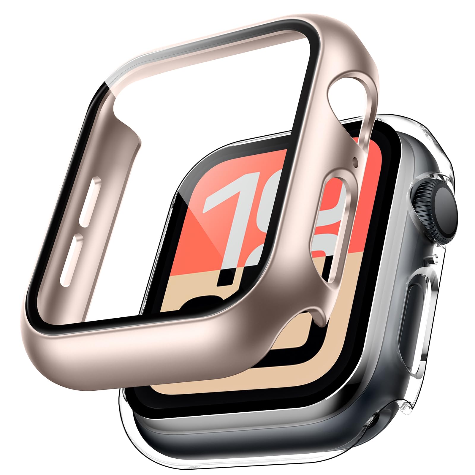 TAURI 2 Pack Hard Case for Apple Watch Ultra 3/Ultra 2/Ultra 49mm, with PC Tempered Glass Screen Protector, [Scristant Resistant], [Overall Protection] Slim Cover for iwatch Ultra 49mm, Black — Amazon image 31