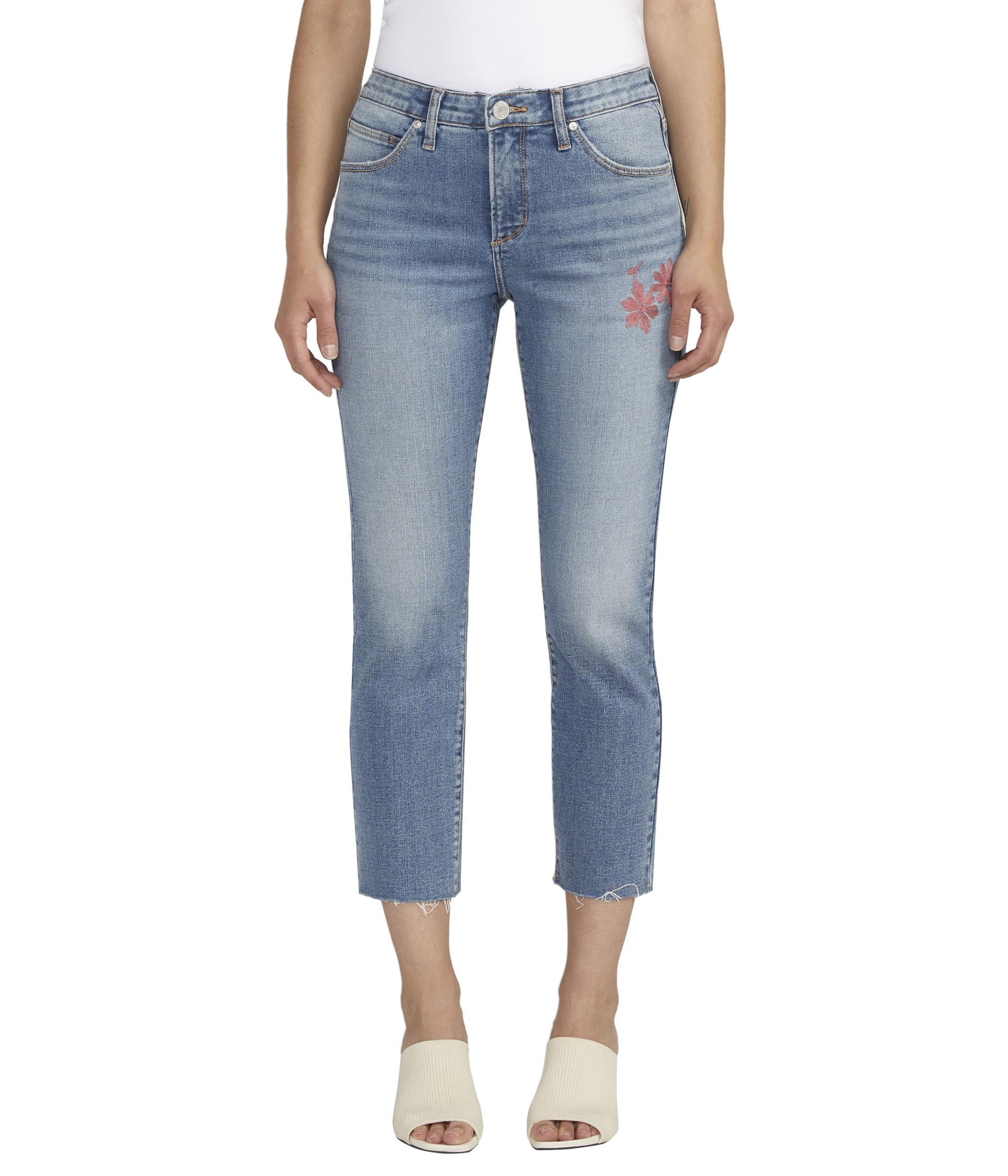 JAG Women's Ruby Mid Rise Straight Cropped Jeans, Olympus Blue, 2