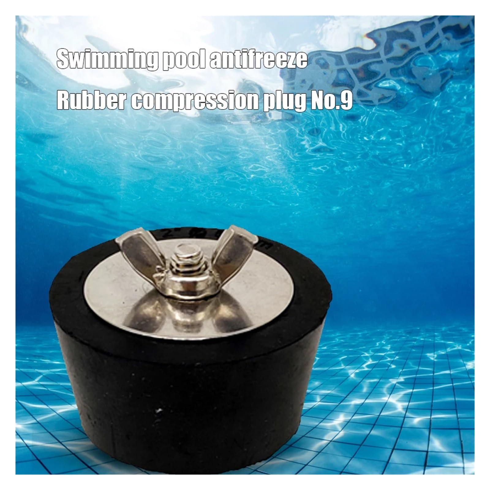 Yuflen 2 stuks Winterpluggen Zwembad 1,25-1,5 Inch / 32-38mm Inlaat Nozzle Rubber Plug Pool Plug met Roestvrij Staal Vleugelmoer Winter Zwembad Accessoires voor Zwembad Drain Pipes