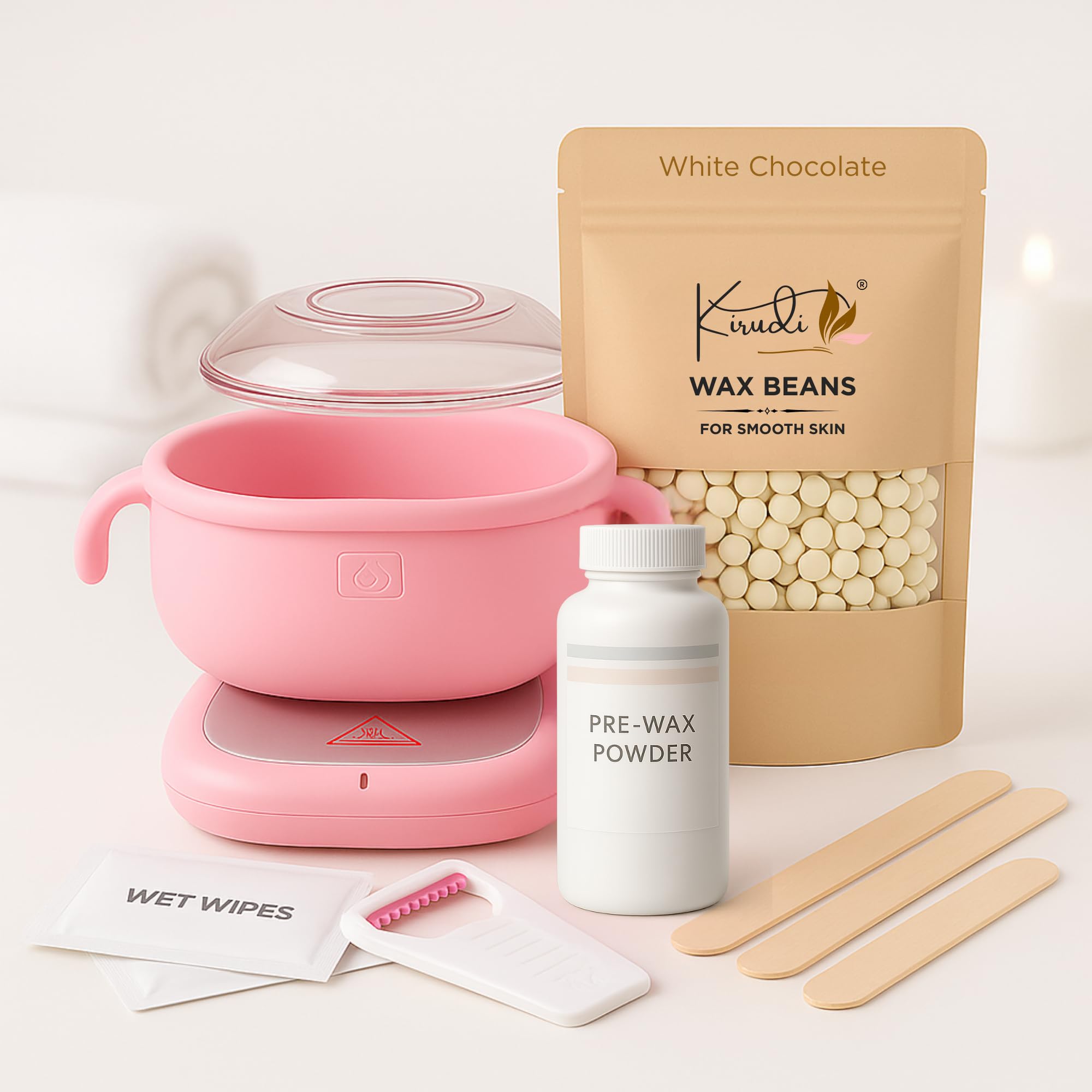 White Chocolate Wax Kit for Women 50g | Premium Wax Kit with Heater | Smooth Full Body Waxing Kit for Home Use-image-30