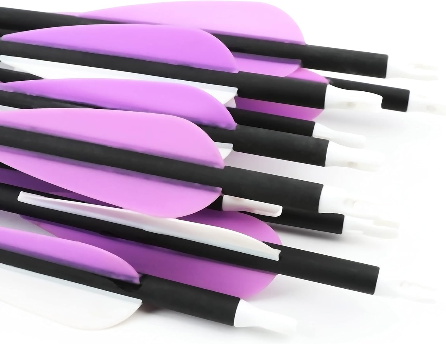 AMEYXGS Archery Carbon Arrow 30inch 12 Pack Arrows Spine 500 for Hunting arrowTarget Practice Arrows with 3inch Rubber Feather 100 Grain Arrowhead with Portable Retractable Quiver
