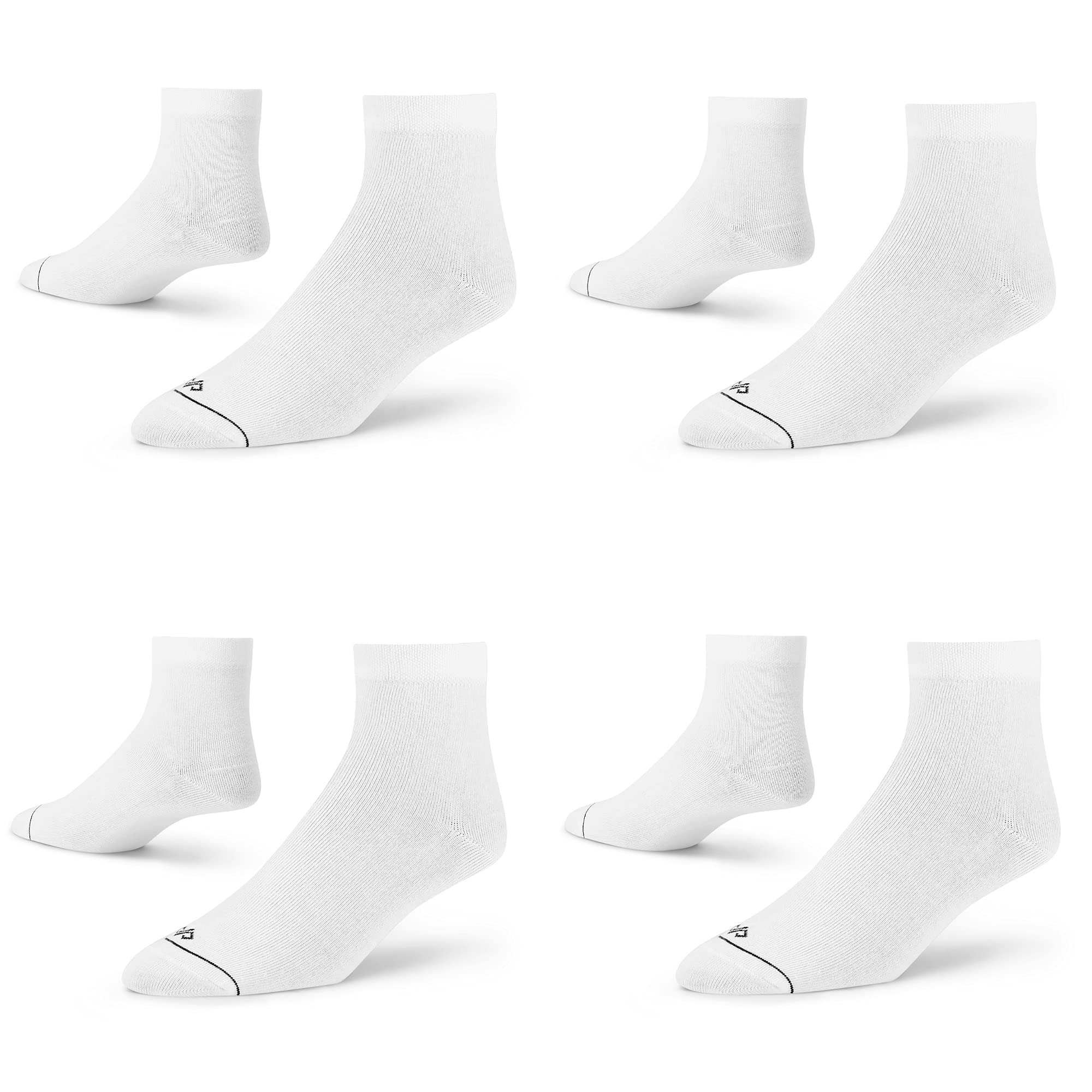 Men & Women Ankle Length Socks (Pack of 4 Pair; Multicolour; Combed Cotton; Anti Odour; Breathable; Durable)