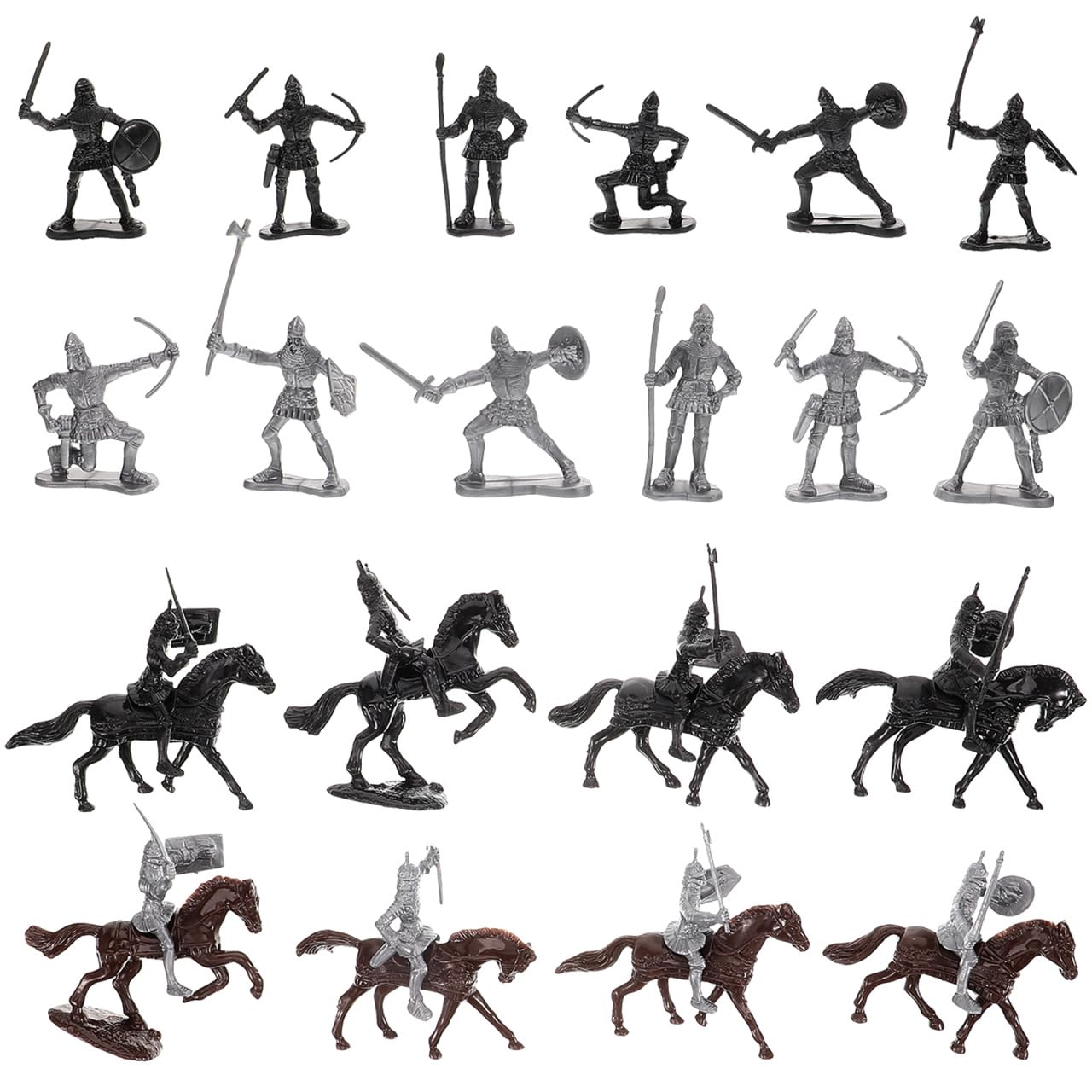 CIYODO Cavalry War Horse Model with 12 Soldier and 8 Knight Miniature Figures for Role-Playing and Historical Learning