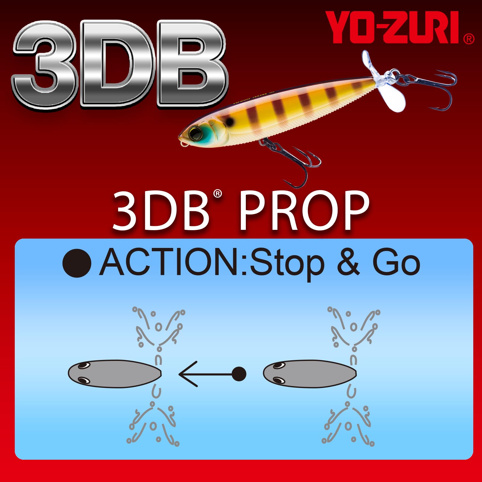 Amazon.co.jp: YO-ZURI(ヨーヅリ) ルアー スイッシャー 3DB PROP (F
