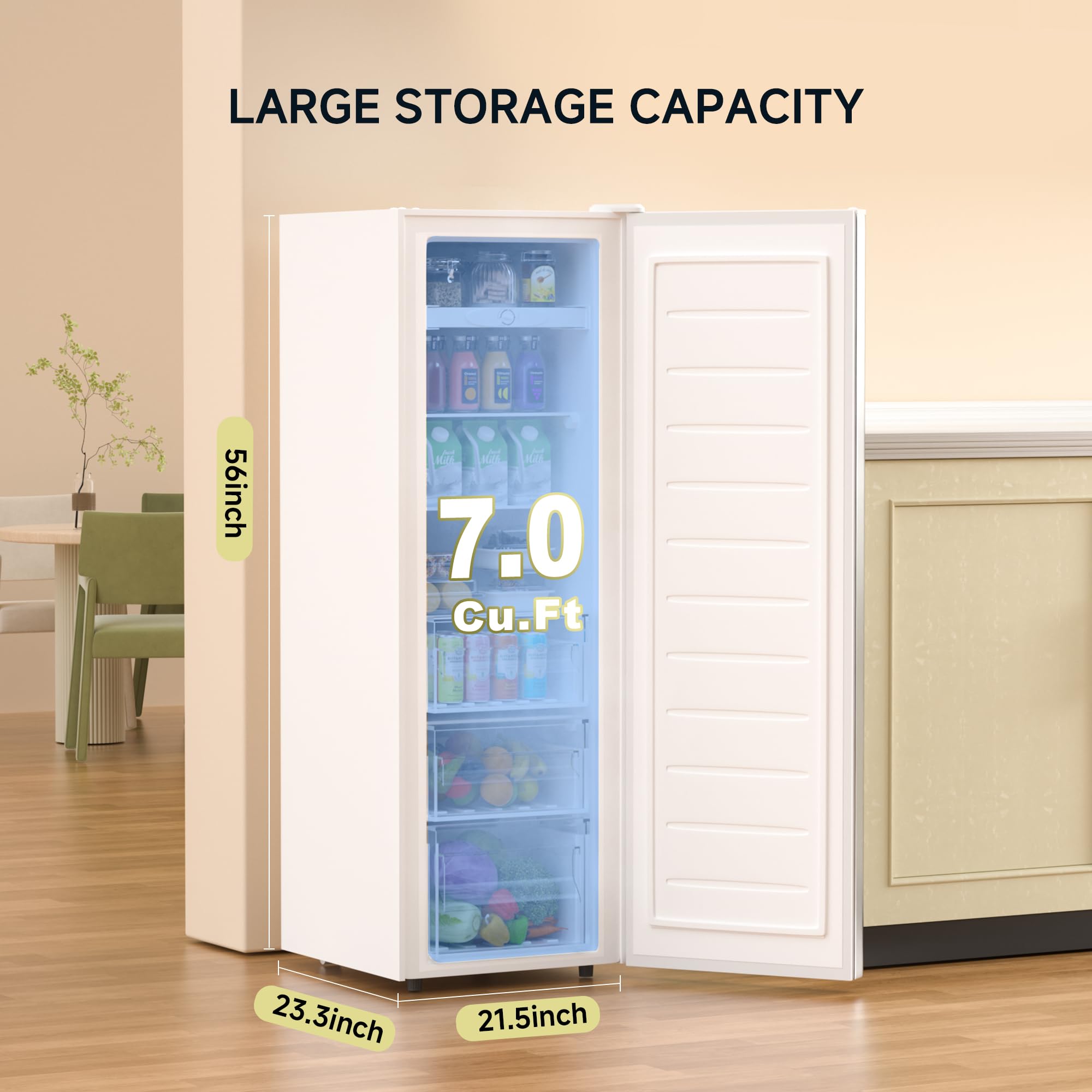 Amazon.com: BANGSON Upright Freezer, 7.0 Cu.ft Stand Up Freezer
