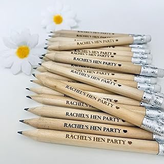 mxn Personalized Engraved Wooden Pencils Customized School Decor Pen with Rubber Wedding Gift Favors Baby Shower Party 10CM (50p)