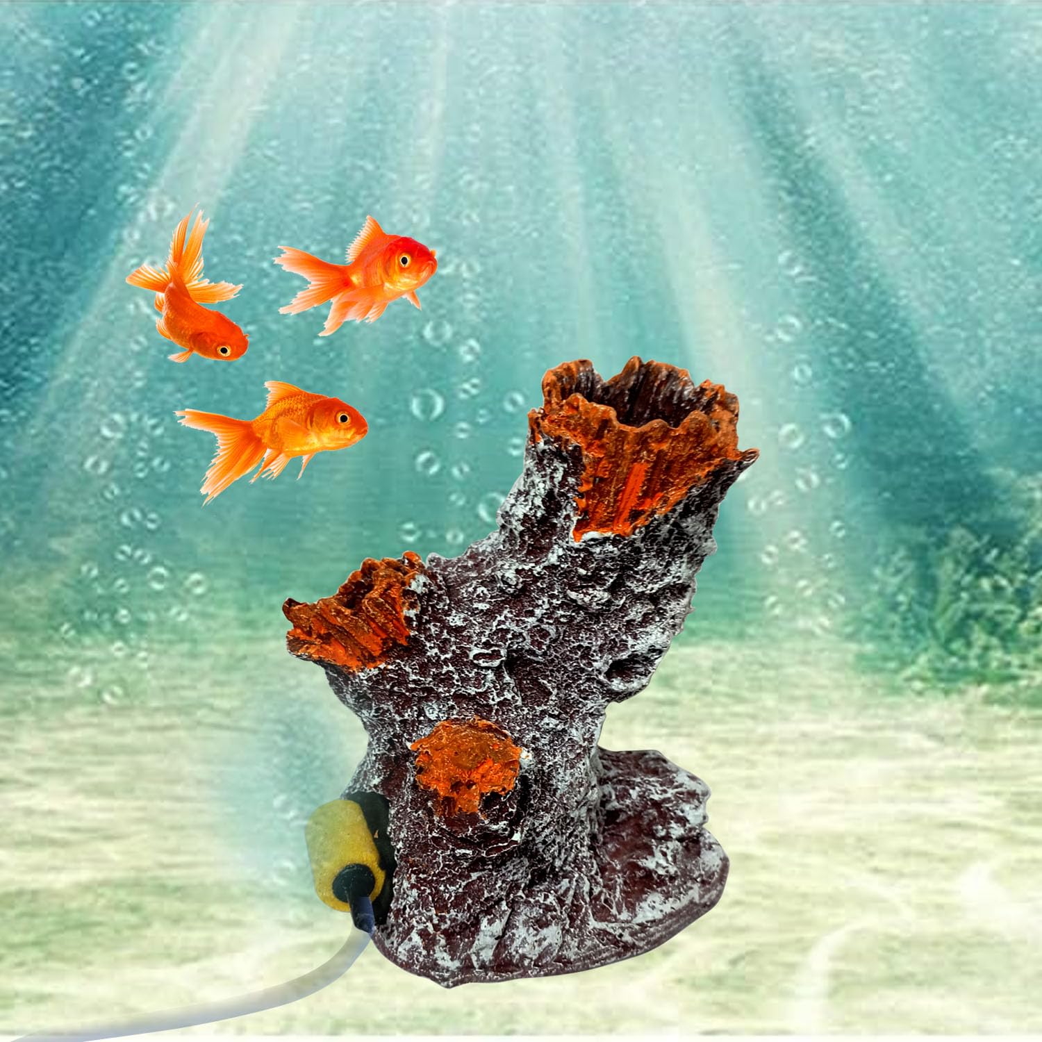 Smiling Pets Resin Hollow Tree Trunk Betta Log Aquarium Decorations Ornament Fish House Cave Wood House Decor for Small and Medium Fish Tank (Trunk-Ornament) (B0CX5683W6) Amazon Price History, Amazon Price Tracker