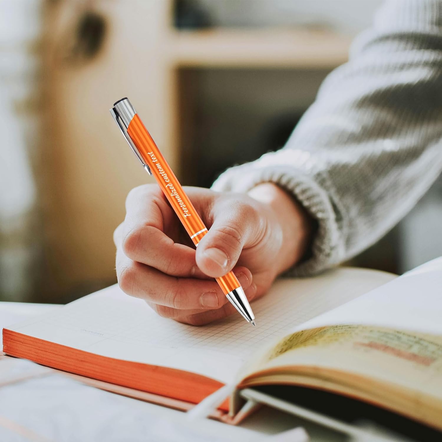 Personalized ballpoint pen with name or greeting, customized pen, 0.5mm black ink, suitable for men women office school business promotion wedding ballpoint pen gift