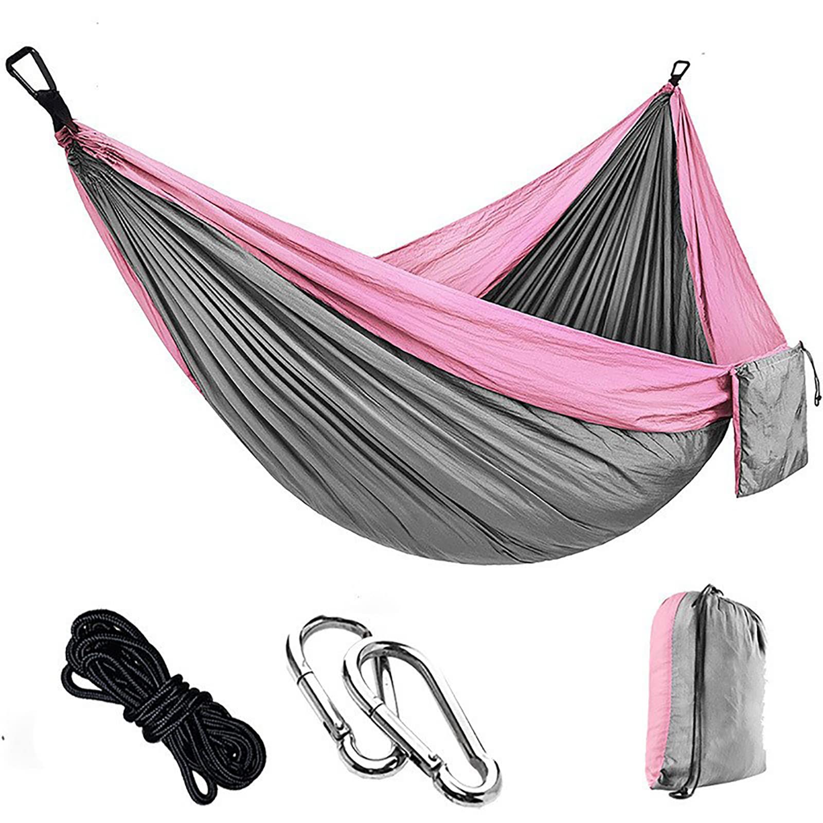 amaca da campeggio, Capacità di carico fino a 200 kg Portatile con borsa per il trasporto Paracadute ad asciugatura rapida Nylon Rosa 1# 270 cm x 140