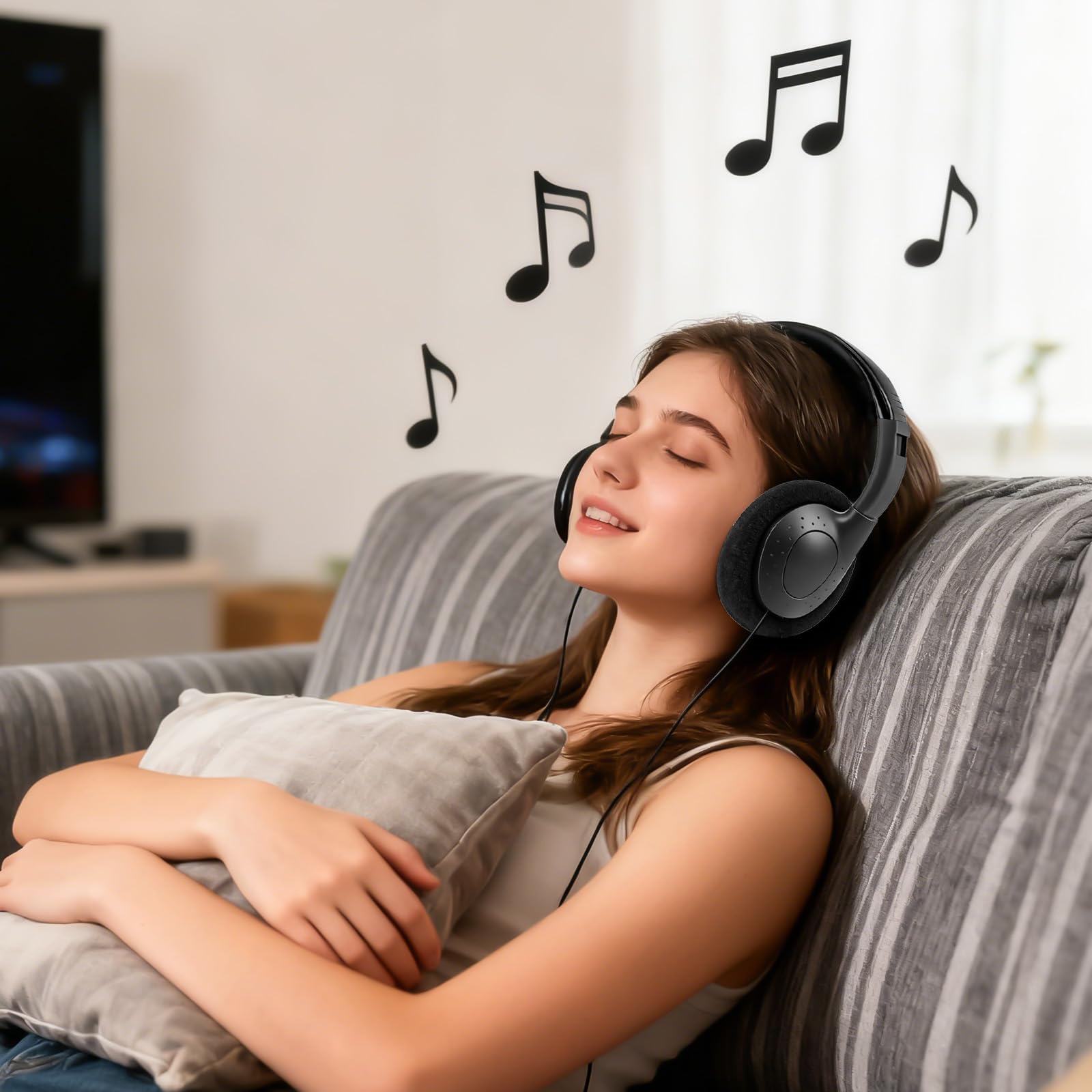 Kopfhörer mit 3.5 mm Klinkenanschluss, 10 Pack kopfhörer schule, Lautstärke Verstellbar On-Ear Headset mit 1.2 m Kabel, Bügelkopfhörer klinkenstecker für Computer, Laptop, Tablet Multimedia-Geräte