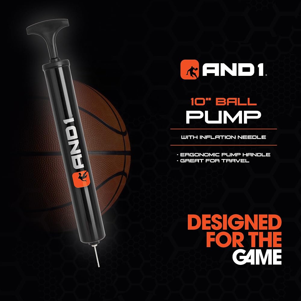 AND1 Mini Basketball Pack Set for Kids (Deflated w/Pump Included): - 7-Inch Premium Youth Size Basketballs, Easy to Grip